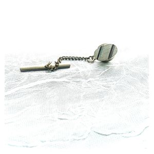$8 OR 4/$15 VINTAGE SWANK SILVERTONE TIE BAR/CLIP